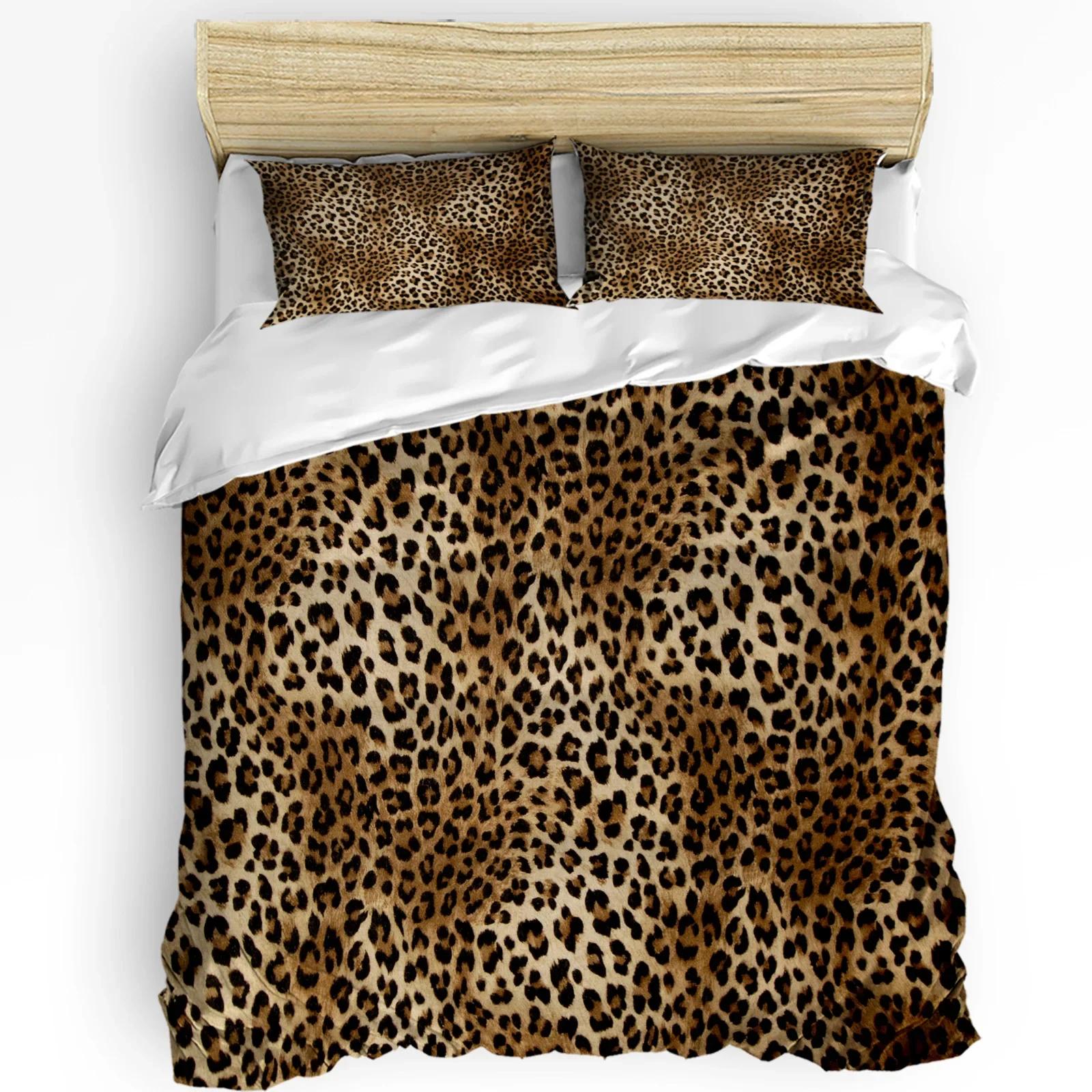 Leopard Print Printed Comfort Duvet Cover Pillow Case Home Textile Quilt Cover Boy Kid Teen Girl Luxury 3pcs Bedding